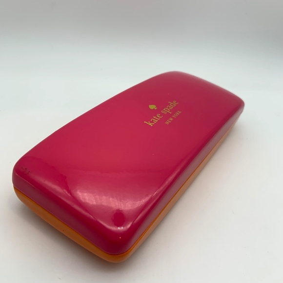 Kate Spade Women's Colorblock Pink & Orange Hard Glasses Case - Picture 3 of 13